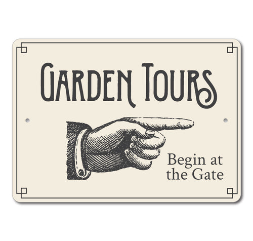 Garden Tours Directional Sign