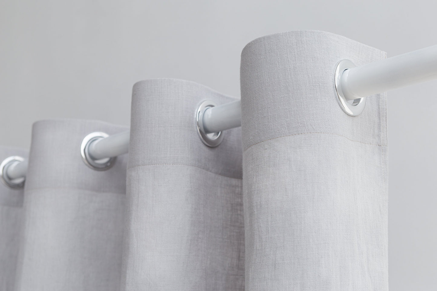 Light Grey linen curtain with grommets