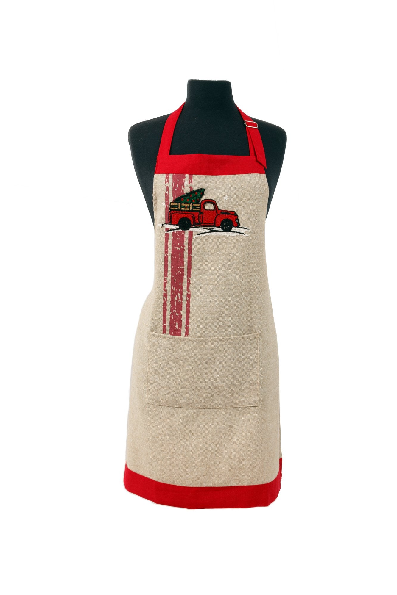 ML17131 Christmas Truck Adult Apron 30x26