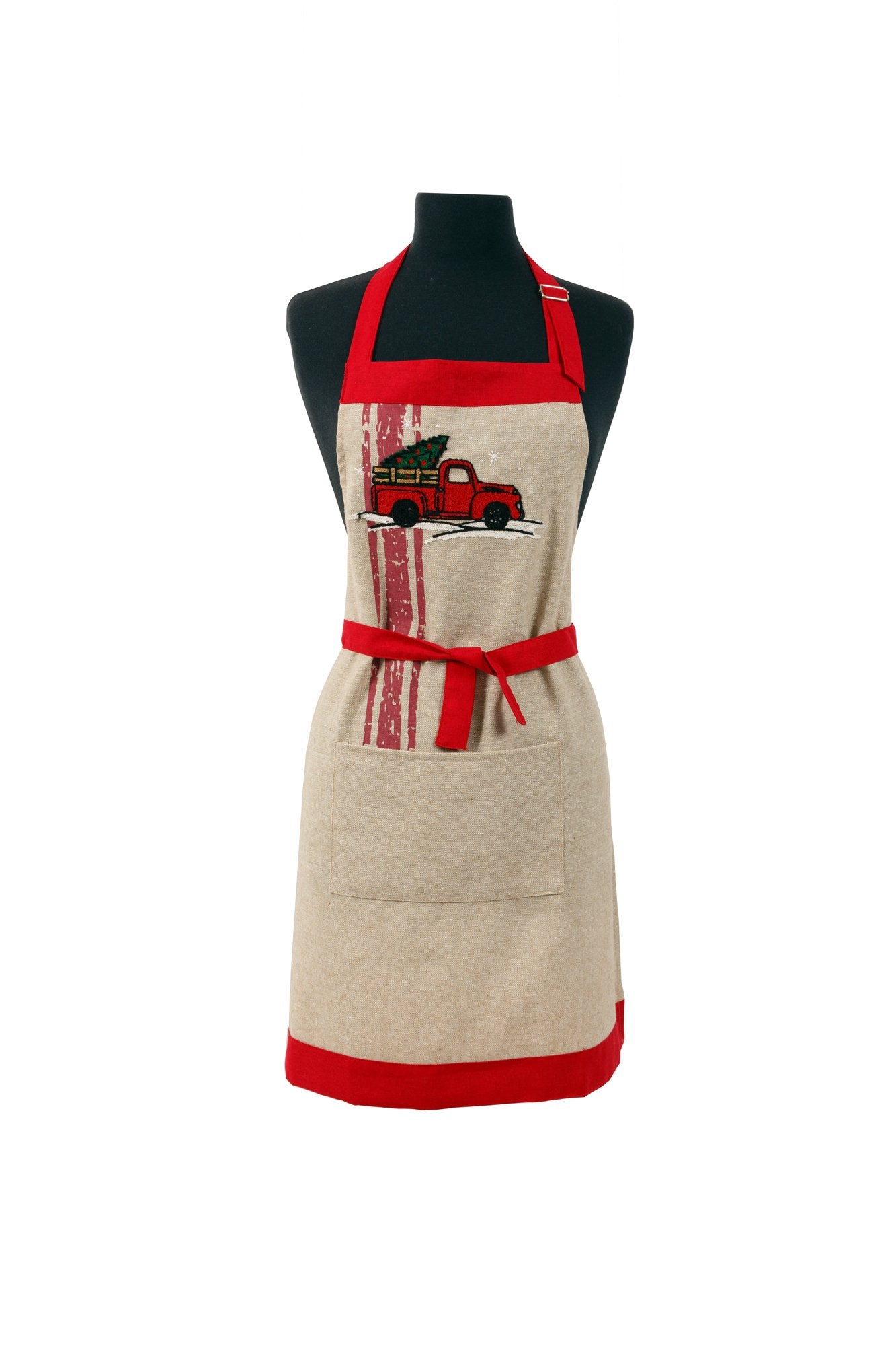 ML17131 Christmas Truck Adult Apron 30x26